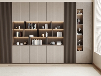 Modern Bookcase Decorative Cabinet 3d model