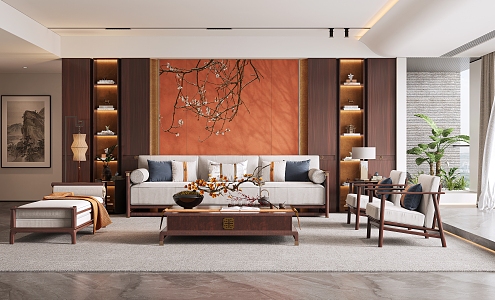 New Chinese Living Room 3d model