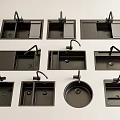 Various Kitchen Sinks With Different Design Styles Bowl Shapes And Faucet Accessories