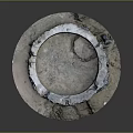 Ancient Circular Stone Well Structure With Weathered Rim In Natural Setting 3d model