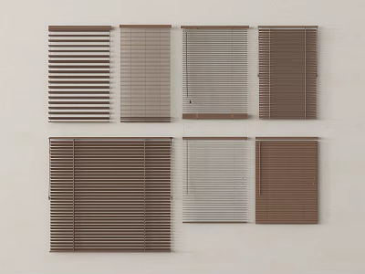 Various Styles Window Blinds With Neutral Colors And Design Options 3d model