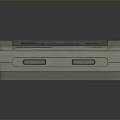 Vintage Retro Computer Desktop With Gray Case Front Panel Buttons And Disk Drive Slots 3d model