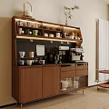 Vintage Sideboard Tableware Cups Coffee Machine Sideboard 3d model