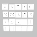 Switch socket panel network cable socket 3d model