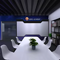 BEYOND MAX Exhibition Booth With Large Screen Ring Light And Modern Seating Area