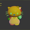 Hello Kitty Character With White Body Red Bow Black Whiskers And Red Dress