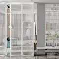 Modern partition porch partition screen 3d model