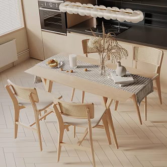 Modern dining table 3d model