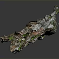 Natural Rock Formation With Green Moss And Various Colored Textures For Landscape Scenery