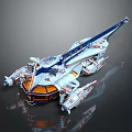 modern spaceship sentry ship sentry ship spacecraft 3d model
