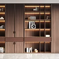 New Chinese-style Bookcase Decorative Cabinet 3d model