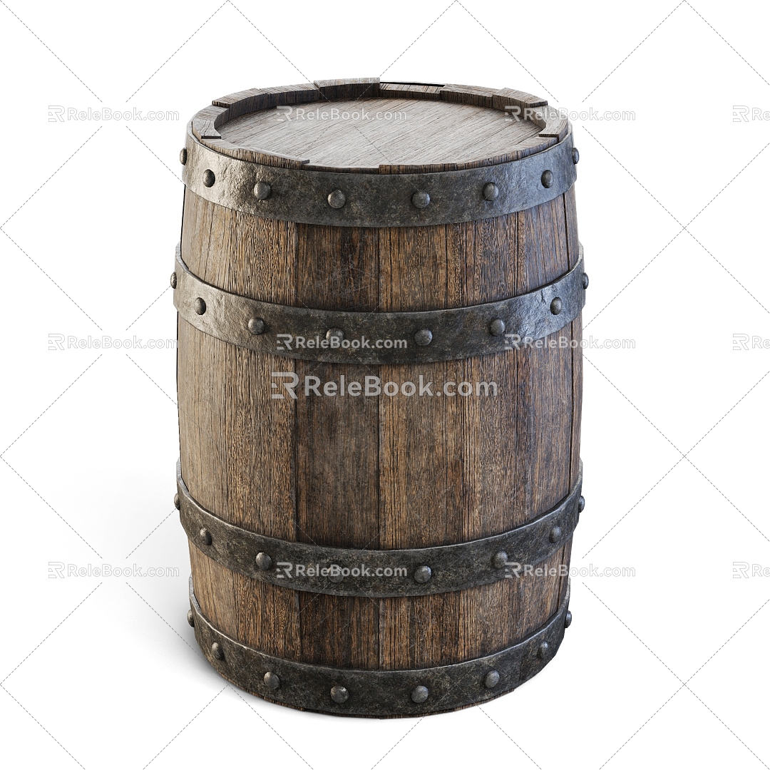 Wine Barrel Wooden Barrel Beer Barrel Water Barrel Old Barrel 3d model