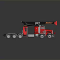 Red Manitex 220IT Utility Vehicle With Crane And Heavy Duty Design