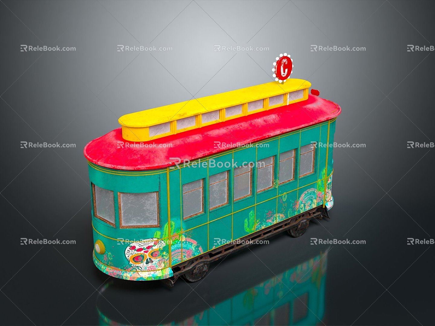 vintage train steam train train carriage locomotive head steam car carriage train modern vehicle 3d model