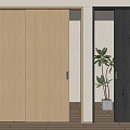 Now modern log sliding door solid wood sliding door solid wood sliding door 3d model