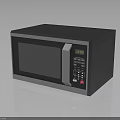 Modern Black Microwave Oven With Digital Control Panel And LED