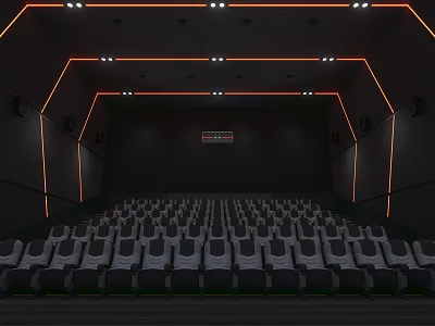 Modern Cinema Cinema Cinema Hall 3d model
