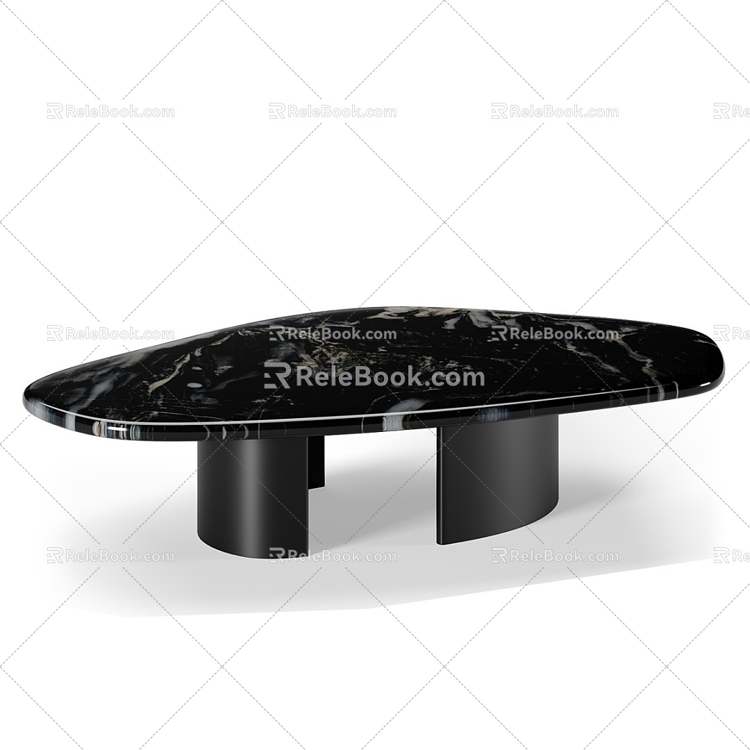 Simple marble coffee table 3d model