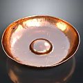 Exquisite Handcrafted Copper Bowl Featuring Intricate Sculptural Carving Design