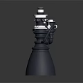 Industrial Mechanical Device With Conical Base Top Knob And Metal Connecting Parts
