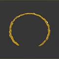 Golden Honeycomb Structure Fashion Headpiece With Semicircular Design And Reflective Surface For Stylish Clothing Accessories