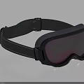Modern Black Protective Goggles With Adjustable Strap And Tinted Lenses 3d model
