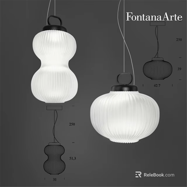 Modern Pendant Lights With Frosted Glass Spherical And Double Layered Design For Home Interior 3d model 