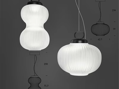 Modern Pendant Lights With Frosted Glass Spherical And Double Layered Design For Home Interior 3d model