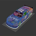 Juniper Sponsored 18 Race Car With Blue Orange Livery And Xfinity Logo