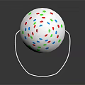 White Cone Party Hat With Colorful Polka Dots Red Green Blue White String Band Reflection