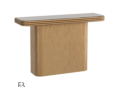 Modern Wooden Dining Table With Rectangular Top And Sleek Square Base 3d model