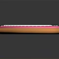 Heart Shaped Donut With Pink Frosting Orange Edge And White Dots