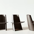 Modern Single Chair Design With Unique Backrest In Brown And Dark Wood Tones