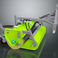 Green Agricultural Machinery With Metal Frame Wheels And Cutting Mechanism