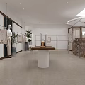 Lady Power Clothing Store Modern Interior With Mannequins Display Racks And Decorative Plants