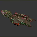 Detailed Sci Fi Spaceship 3D Model With Futuristic Mechanical Design