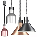 Modern Kitchen Pendant Lights With Silver And Gold Metallic Hanging Design