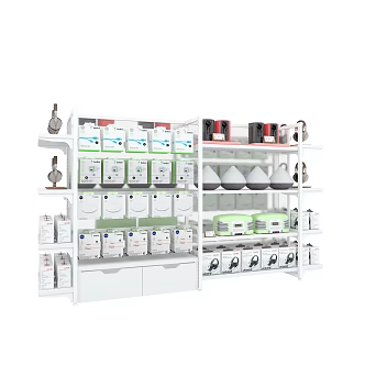 Mingchuang Nakajima Water Table Side Cabinet Shelf Supermarket Shelf Jewelry Store Toy Store Shelf Solar Panel Laminated Panel Headset 3d model