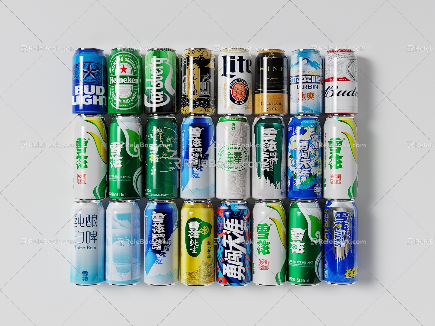 Beverage beer snowflake beer cans model