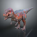 Colorful Tyrannosaurus Rex Dinosaur Model With Vibrant Patterns And Detailed Features