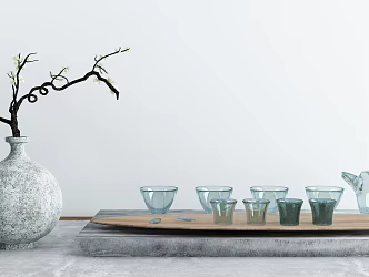 New Chinese Tea Set Tea Set 3d model