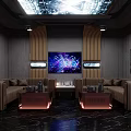 High Tech KTV Private Room With Neon Lights And Screens