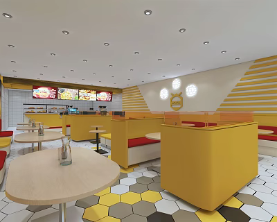 Modern Burger Shop 3d model