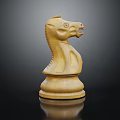 Decorative Wooden Chess Knight Piece for Board Game Entertainment Tabletop