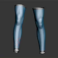Blue Knee Sleeves with Black Edges and Pink Geometric Pattern for Sports Support