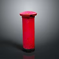 Vintage Red Postbox With Classic Cylindrical Structure And Smooth Surface