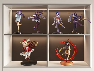 Modern hand-made cartoon characters 3d model