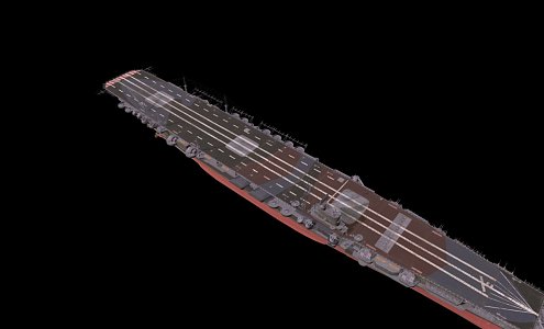 modern warship aircraft carrier 3d model