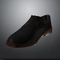 Black Leather Shoes With Brown Laces And Red Sole Classic Design