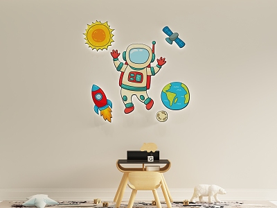 Modern Decorative Lights Cartoon Decorative Lights Space Man Children Decorative Lights model